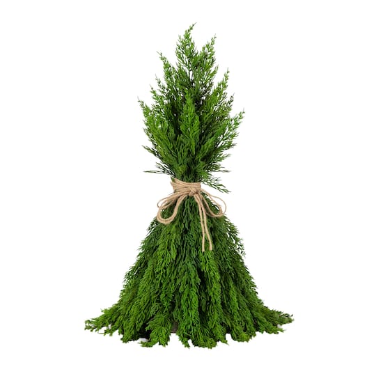 Nearly Natural 23" Green Real Touch Artificial Christmas Cypress Standing Bundle | Michaels®